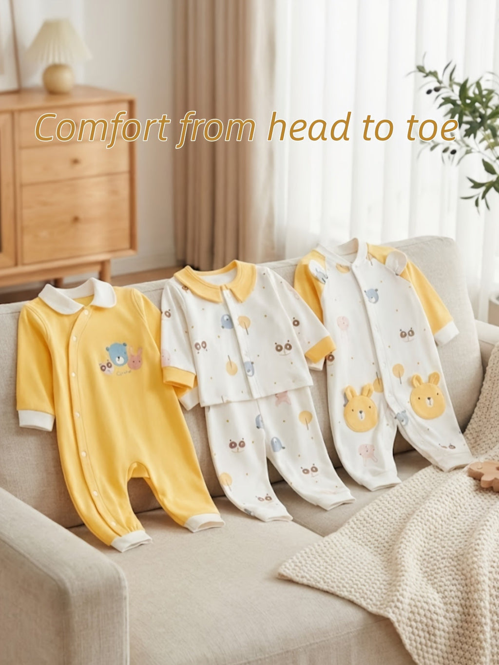 Baby & Toddler Outfit Set – Baby Mixed colors Long-Sleeve Romper – Colorway 89349