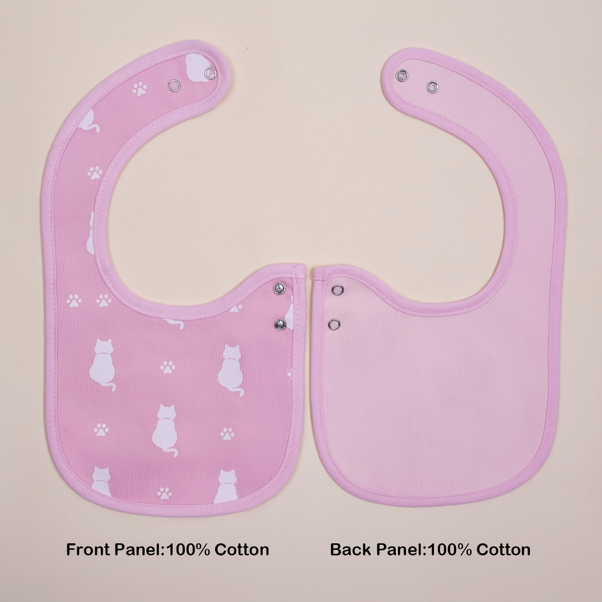 Baby Printed Feeding Bibs 12-Pack with Adjustable Snap Closures and Pink Navy Designs for Everyday Mealtimes