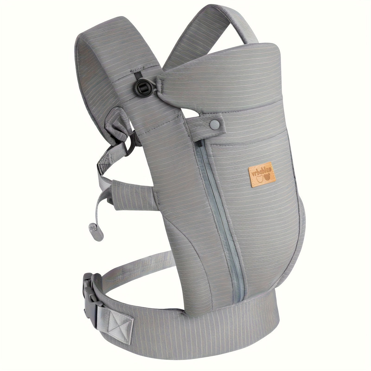 Baby Carrier with Wide Shoulder Straps and a Front Zip Pocket in Black or Dark Gray for Everyday Carrying