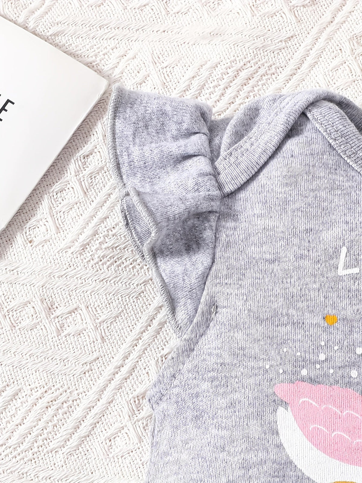 Baby Girl Swan Rompers Three Pack with Flutter Sleeve Details and Pink and Grey Designs for Summer Outfits