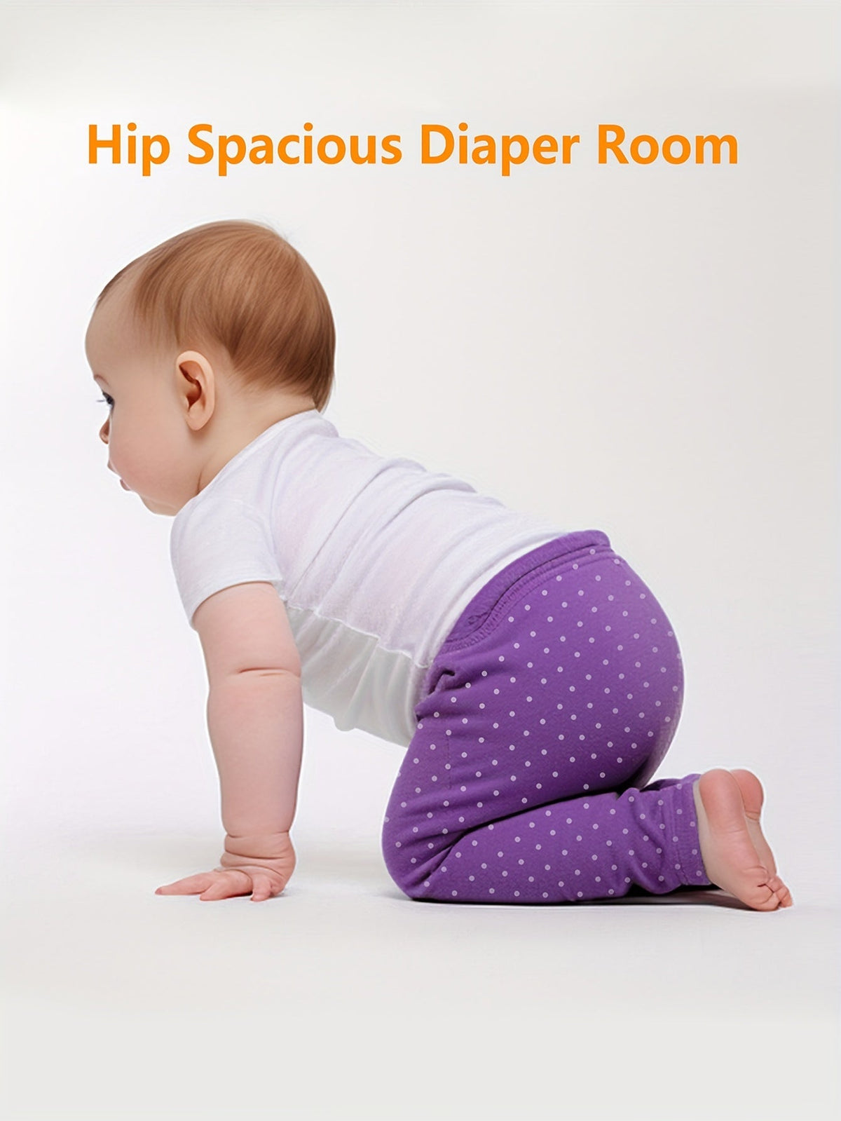 Baby Girl Pants Ten Pack in Pastel Colors with Animal Prints and Cuffed Ankles for Everyday Outfit Changes