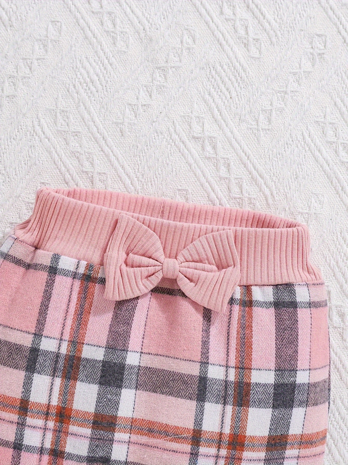 Baby Girls Outfit Set - 2-Piece Plaid
