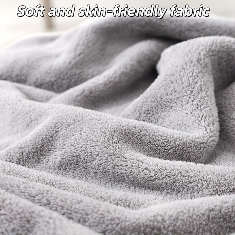 Baby Hooded Towels in a Four-Piece Animal Set with Soft Coral Fleece and Generous 80 cm Square Wraps