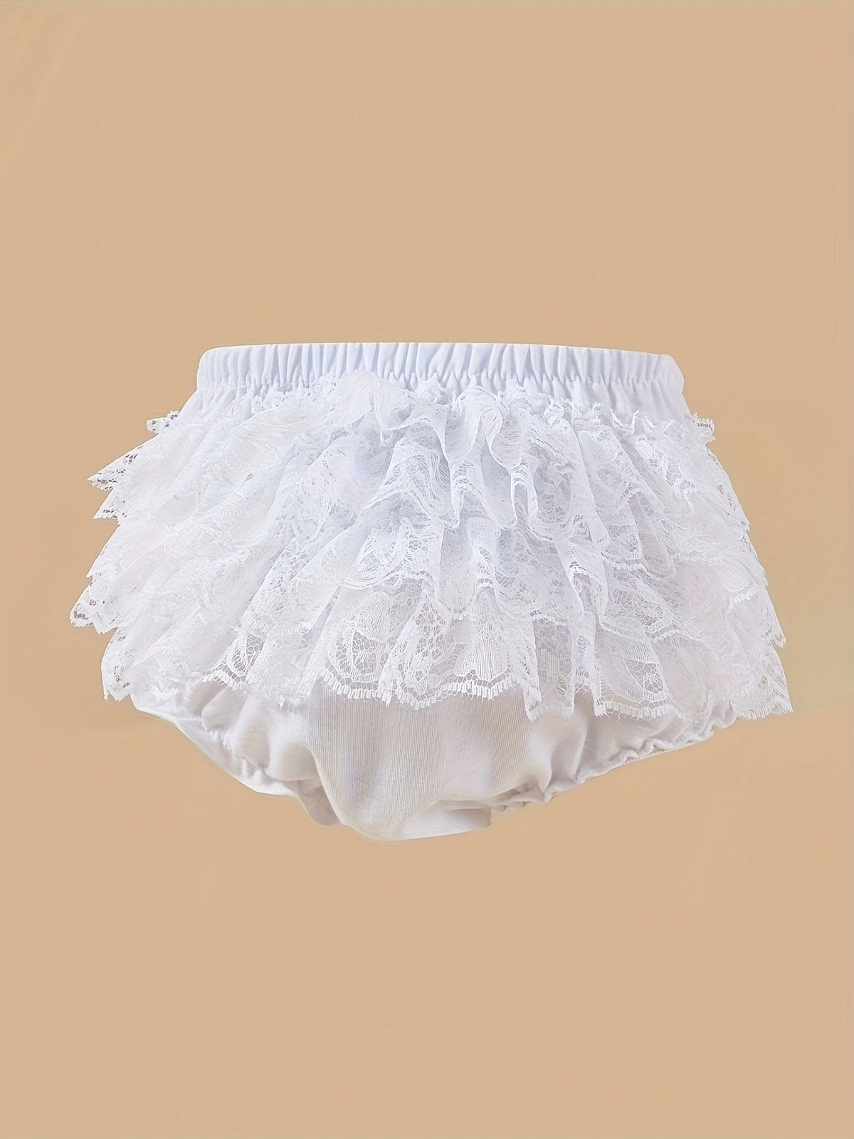 Baby Girl Lace Ruffle Bloomers Five Pack in Mixed Colors with Elastic Openings for Photo Outfits and Layering