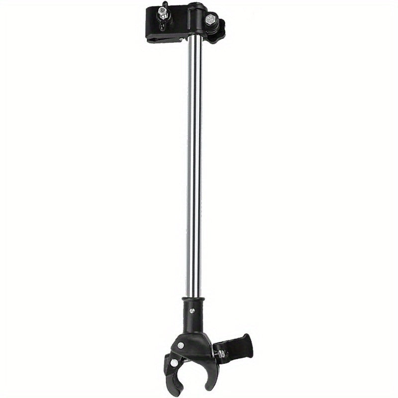 Adjustable Umbrella Holder for Compatible Strollers and Mobility Aids with a Clamp-On Support Rod