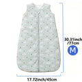 Quilted Baby Sleep Sack in Green Bee Print with Two-Way Zipper and Sleeveless Shape for Cooler Seasons