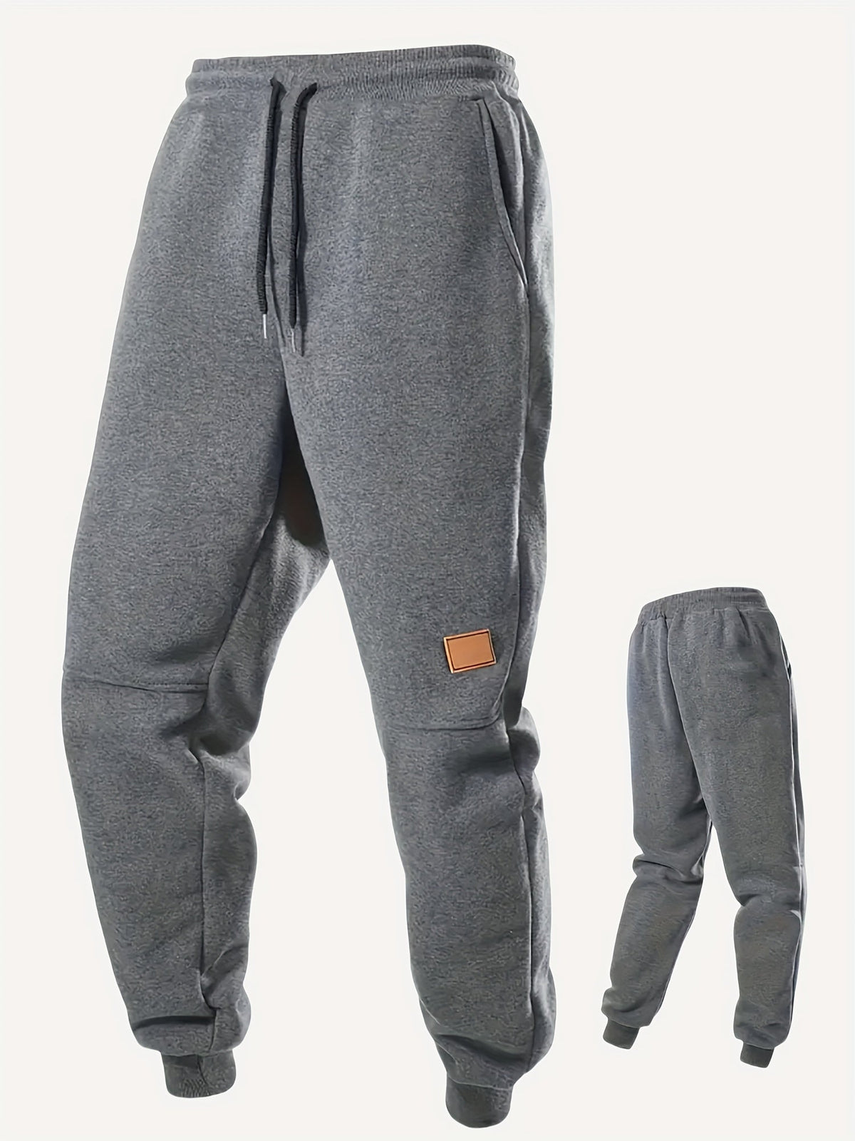 Boys' Fleece Jogger Pants Three Pack with Drawstring Waists and Ribbed Cuffs for Cooler Weather Outfits