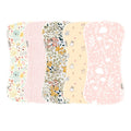 Baby Printed Burp Cloths 5-Pack with Contoured Edges and Mixed Patterns for Everyday Feeding and Shoulder Use