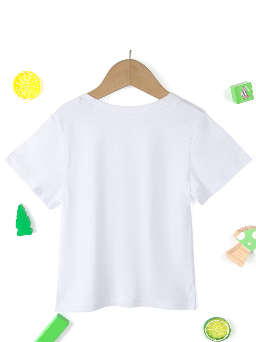 Girls' Patriotic T-Shirt in White Cotton with Star Spangled and Sassy Lettering for Fourth of July Outfits