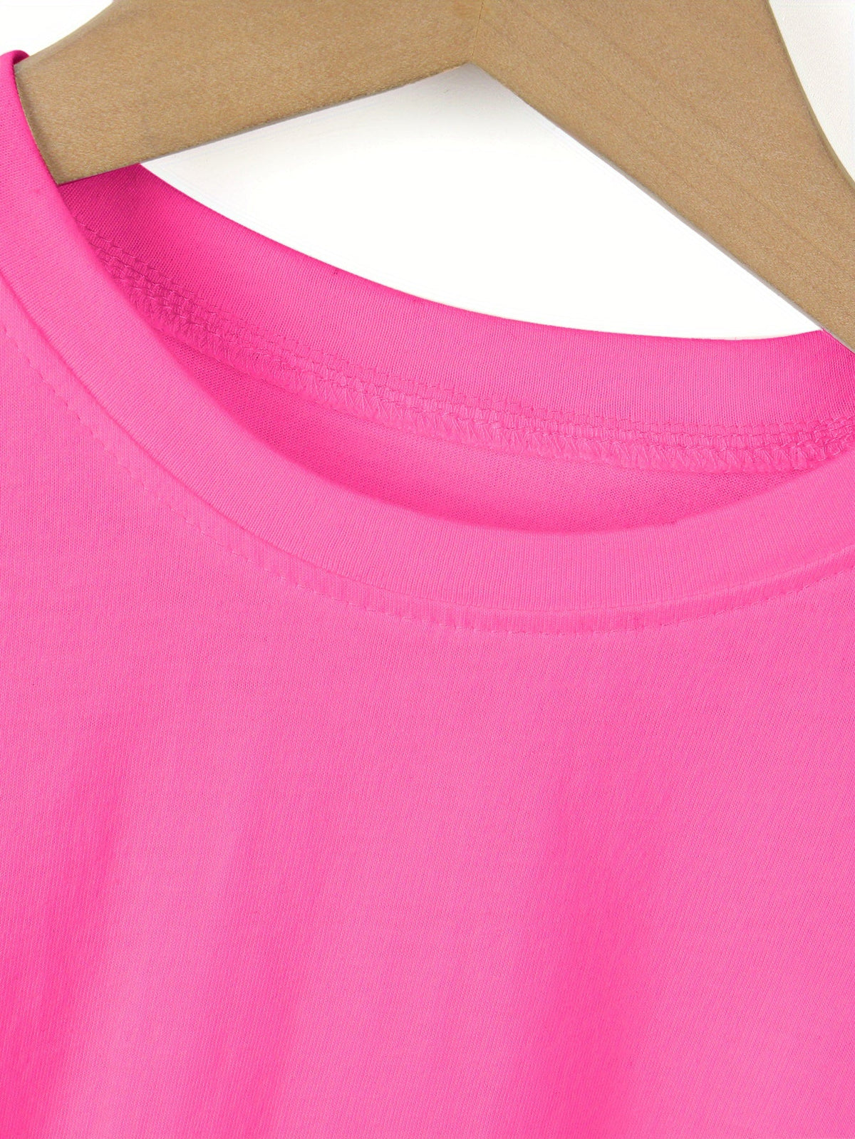 Girls' Pink Kitten Slogan T-Shirt with Short Sleeves and a Crew Neck for Playful Everyday Summer Outfits