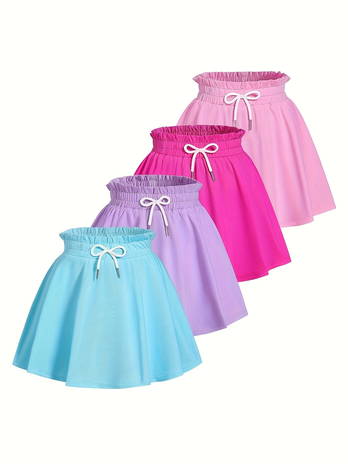 Girls' Quick-Dry Shorts - 4-Pack