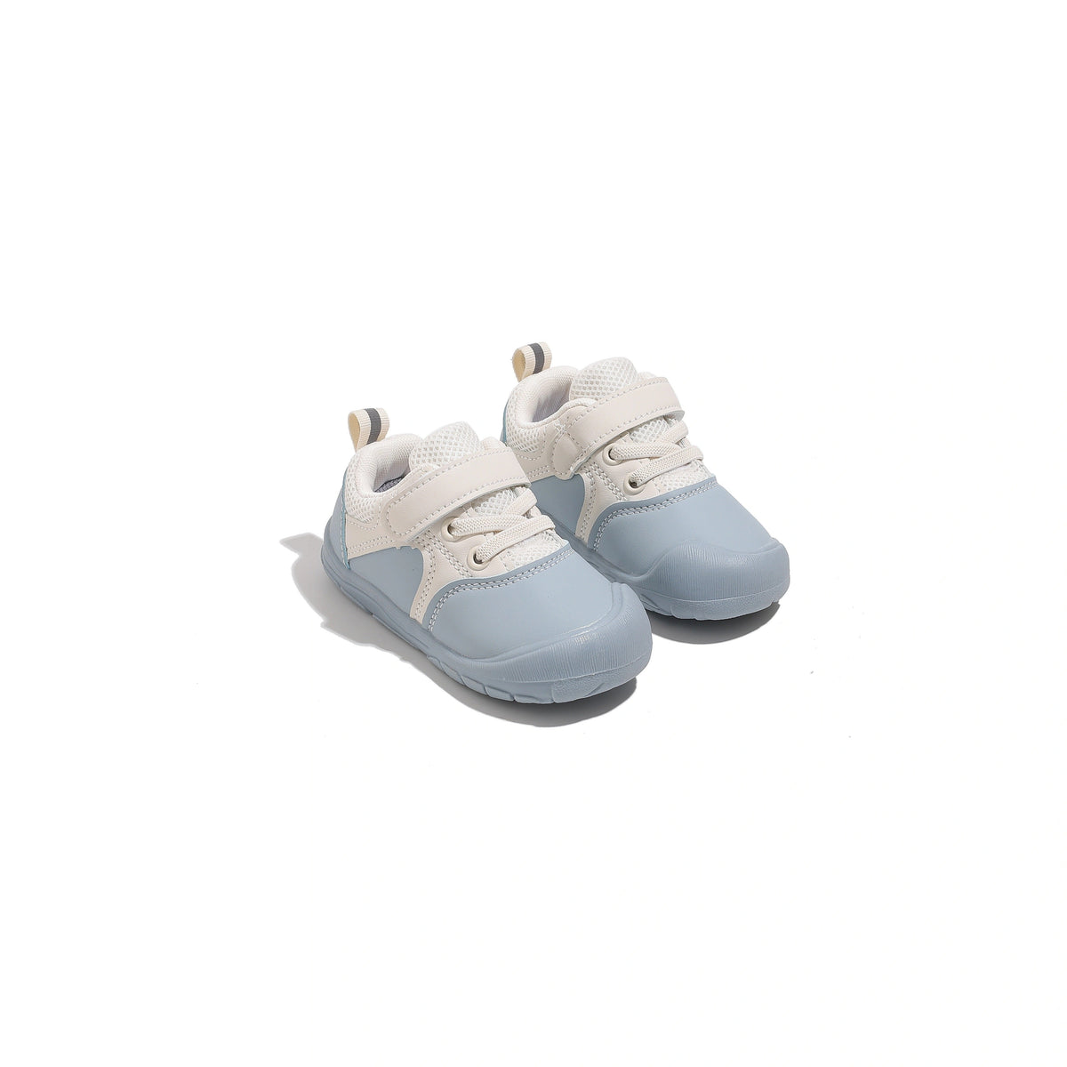 Toddler Sneakers for Girls with Hook-and-Loop Straps and Short Lace Details in Pink or Sky Blue