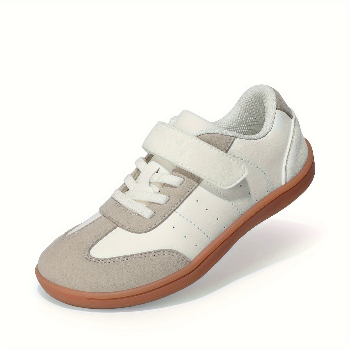 Kids Wide Toe Sneakers with Hook-and-Loop Straps and Low-Drop Soles for Everyday Casual Walking
