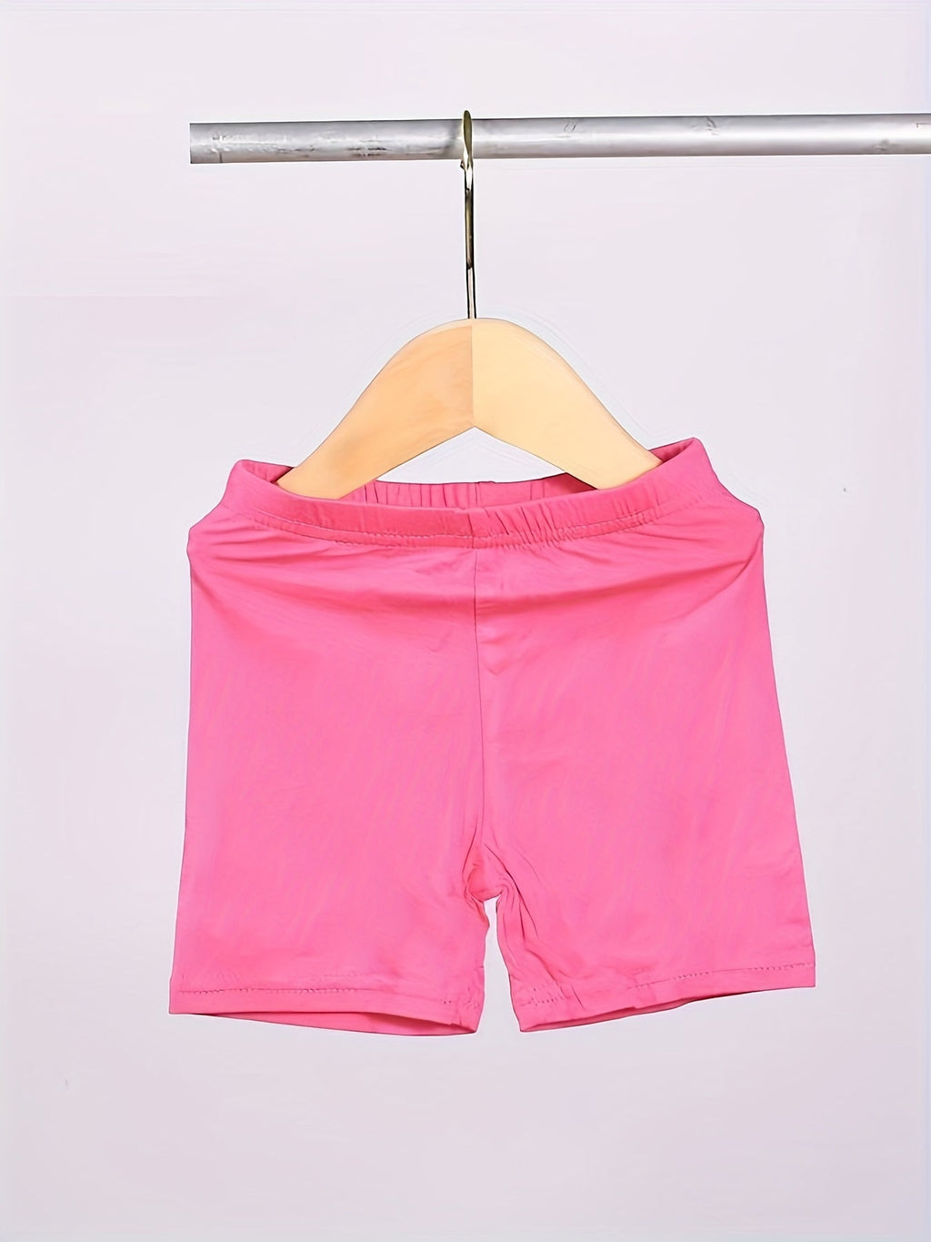 Girls' Modal Bike Shorts Eight Pack in Random Solid Colors with a Stretch Waist for Dance and Dress Layering